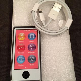 アップル(Apple)の新品未使用 iPod nano 第7世代 スペースグレー アイポッドiPhone(ポータブルプレーヤー)