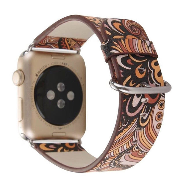 Apple Watch(アップルウォッチ)のApple Watch ベルト バンド 交換 38mm 40mm 革 レザー   レディースのアクセサリー(ブレスレット/バングル)の商品写真