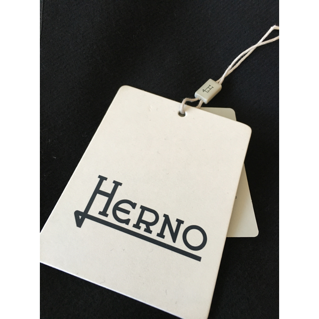 HERNO(ヘルノ)のHERNO ダウン ヘルノ サイズ40 試着のみ ブラック レディースのジャケット/アウター(ダウンコート)の商品写真