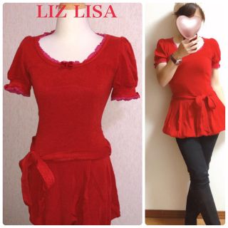 リズリサ(LIZ LISA)のLIZ LISA★ニットチュニック★ぷっくりバルーン★美品(ミニワンピース)