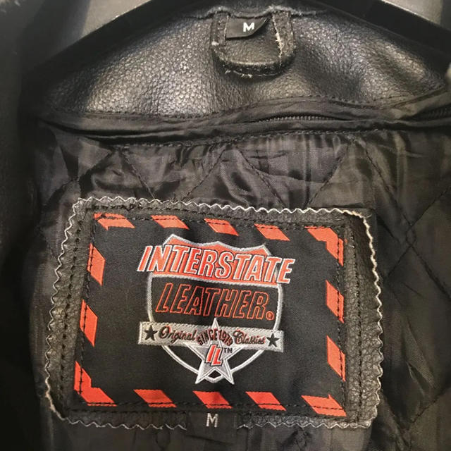 送料込!INTERSTATE LEATHER ライダース レザー ジャケット