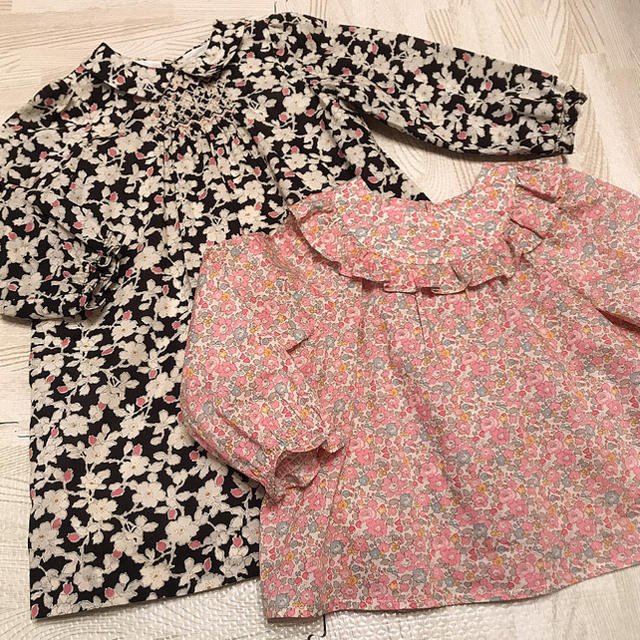 Bonpoint(ボンポワン)のボンポワン 18AW ワンピース&ブラウス セット 美品 キッズ/ベビー/マタニティのベビー服(~85cm)(ワンピース)の商品写真