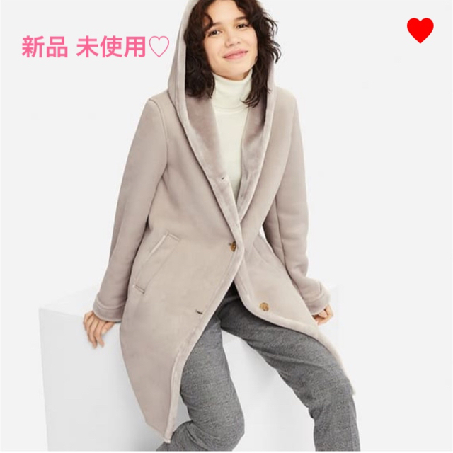 UNIQLO(ユニクロ)の新品 未使用♡2018 ユニクロ ムートンコート UNIQLO ベージュ レディースのジャケット/アウター(ムートンコート)の商品写真