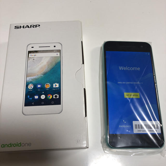 ANDROID(アンドロイド)のAndroid one S1 ターコイズ（未使用品） スマホ/家電/カメラのスマートフォン/携帯電話(スマートフォン本体)の商品写真