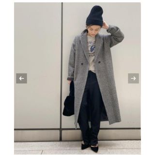 ドゥーズィエムクラス(DEUXIEME CLASSE)のAP STUDIO Shaggy Glencheck Coat (ロングコート)