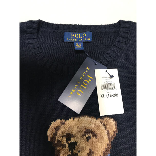 POLO RALPH LAUREN(ポロラルフローレン)のラルフローレン ベア ニット（boys  XL)新品未使用1点のみ メンズのトップス(ニット/セーター)の商品写真