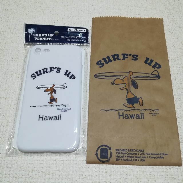 【ハワイ限定 Hawaii直輸入】日焼けスヌーピー SURF'SUPスマホケース