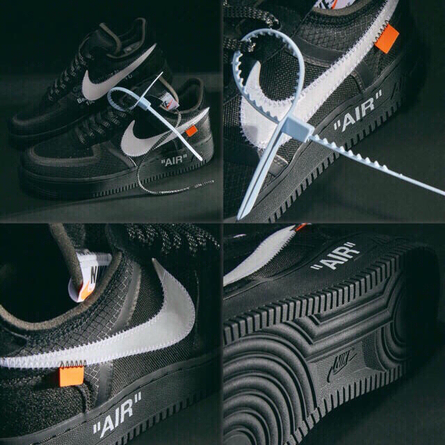 NIKE(ナイキ)の送込28‼︎ NIKE×Off-Whiteエアフォース1 黒 メンズの靴/シューズ(スニーカー)の商品写真