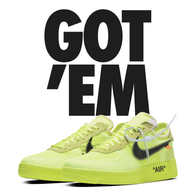 NIKE - 最安値 the ten air force 1 off white