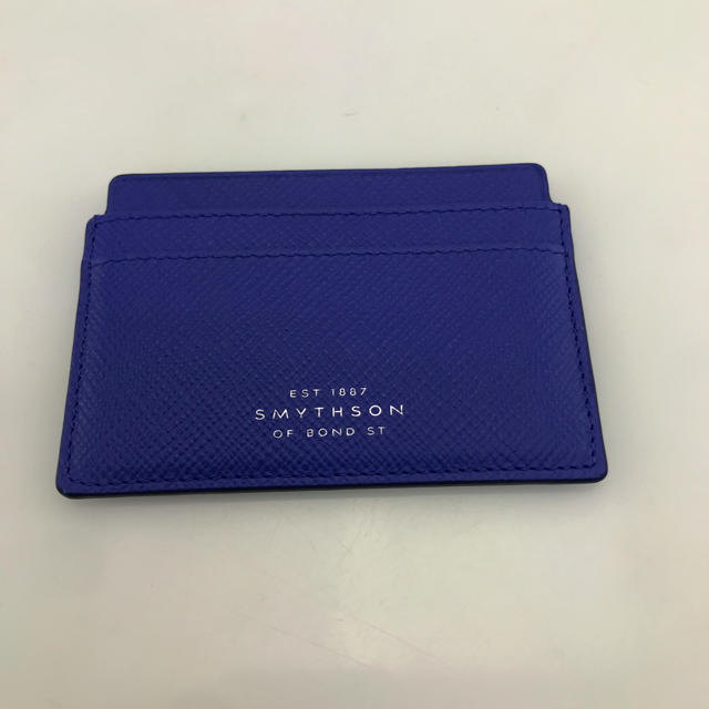 Smythson(スマイソン)の未使用 SMYTHON スマイソン カードケース ブルー レディースのファッション小物(名刺入れ/定期入れ)の商品写真