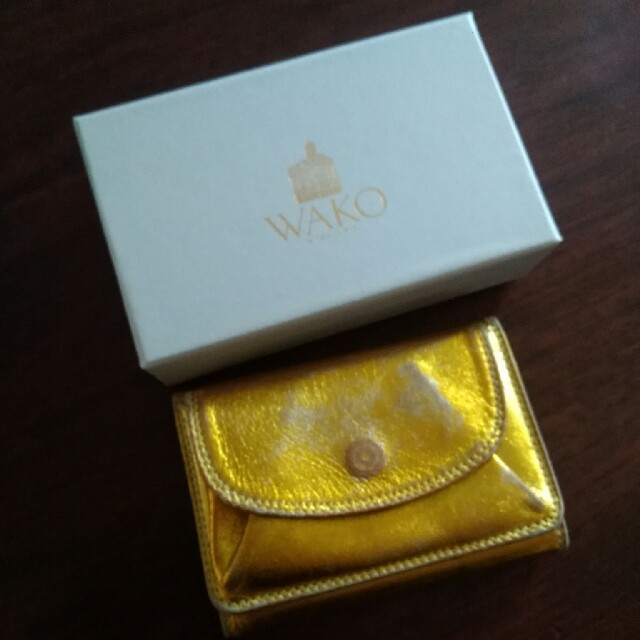 銀座 和光 WAKO 三折り財布ゴールド イタリア製の通販 by なかなか｜ラクマ