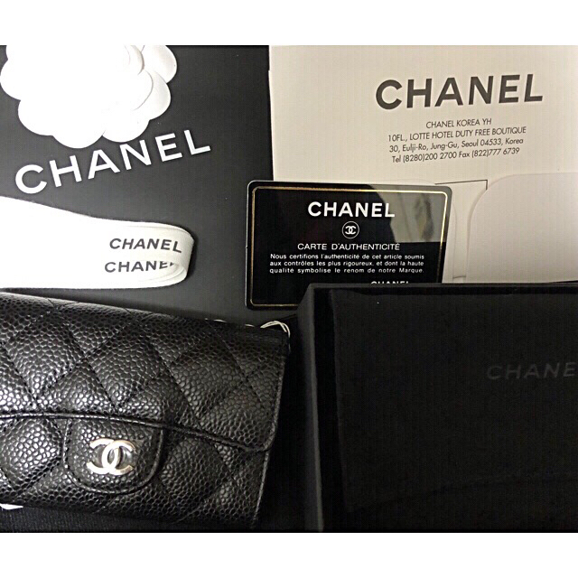 【新品 未使用】正規CHANEL コイン&カードケース  #シルバー