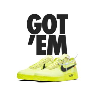 ナイキ(NIKE)のAIR FORCE ONE NIKE×off-white ボルト(スニーカー)