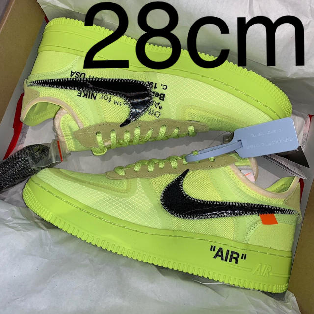 スニーカー黒タグ 28 NIKE OFF WHITE AIR FORCE 1 オフホワイト