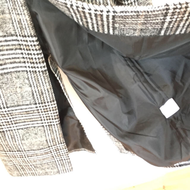 HENANA グレンチェックチェスターコート レディースのジャケット/アウター(チェスターコート)の商品写真