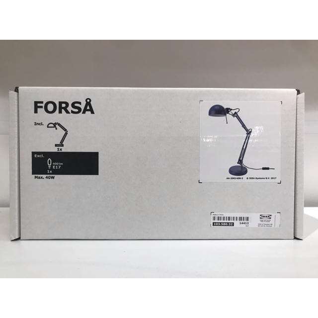 IKEA(イケア)のFORSA フォルソー ワークランプ, ブラック インテリア/住まい/日用品のライト/照明/LED(テーブルスタンド)の商品写真