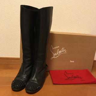 クリスチャンルブタン(Christian Louboutin)のクリスチャンルブタン ブーツ ブラック 37.5 正規品(ブーツ)