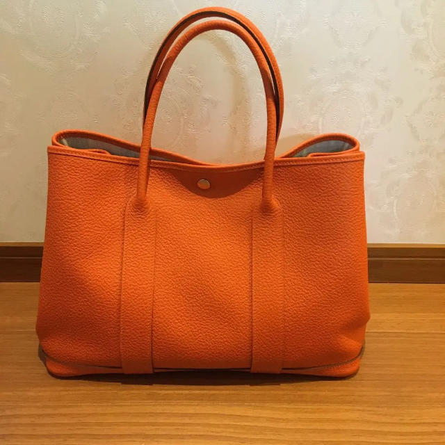 100%本物保証! Hermes シルバー金具 オレンジ pm ガーデンパーティ
