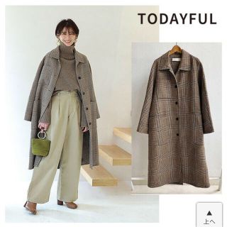 ♦︎新品未使用♦︎ todayful トゥデイフル オーバーチェックコート 38