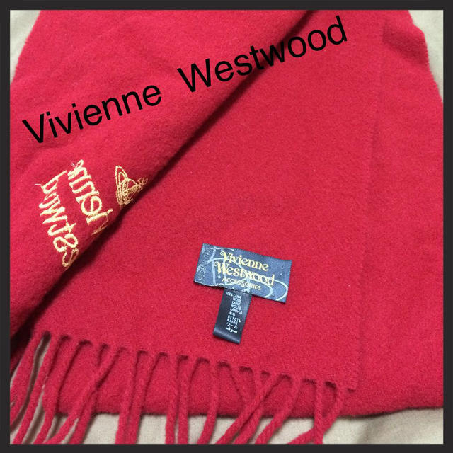 Vivienne Westwood(ヴィヴィアンウエストウッド)のVivienne マフラー(レッド) レディースのファッション小物(マフラー/ショール)の商品写真