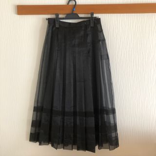 ミュベールワーク(MUVEIL WORK)のMuveil プリーツオーガンジースカート美品(ロングスカート)