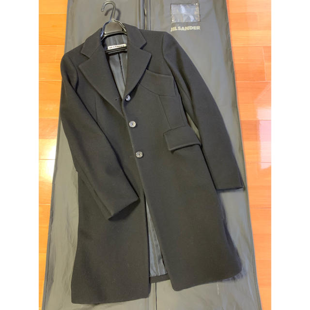 Jil Sander - 美品 JIL SANDER ジルサンダー チェスターコート 黒 サイズ34 7号の通販 by FromVegas's