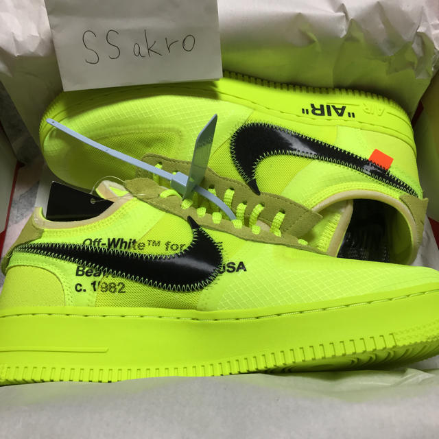 NIKE - NIKE AIR FORCE 1 LOW off-white 27cm VOLT
