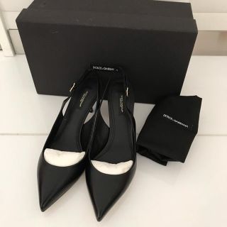 ドルチェアンドガッバーナ(DOLCE&GABBANA)の新品未使用 ドルチェ&ガッバーナ レザー シンプル パンプス ブラック(ハイヒール/パンプス)