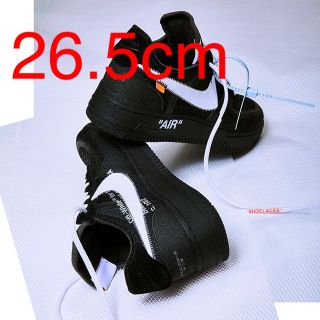 ナイキ(NIKE)のNIKE OFF WHITE AIR FORCE 1 26.5cm BLACK(スニーカー)