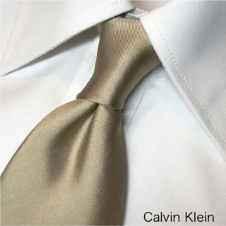 カルバンクライン(Calvin Klein)の【人気 高級シルク】 カルバンクライン ネクタイ ストライプ 上品 高級感(ネクタイ)