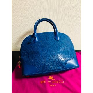 エトロ(ETRO)のエトロ ETRO ハンドバッグ ブルー マルゴット レザー(ハンドバッグ)