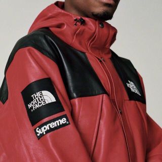 シュプリーム(Supreme)のS SUPREME × THE NORTH FACE レザーマウンテンパーカ(マウンテンパーカー)