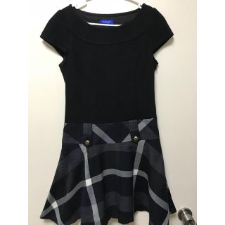 バーバリーブルーレーベル(BURBERRY BLUE LABEL)の【試着のみ美品】冬物 BLUE LABEL CRESTBRIDE ワンピース(ミニワンピース)