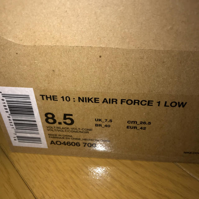 nike off-white air force 1 26.5cm