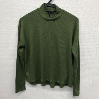 エイチアンドエム(H&M)のニット H&M 薄手 長袖ニット  グリーン S(ニット/セーター)