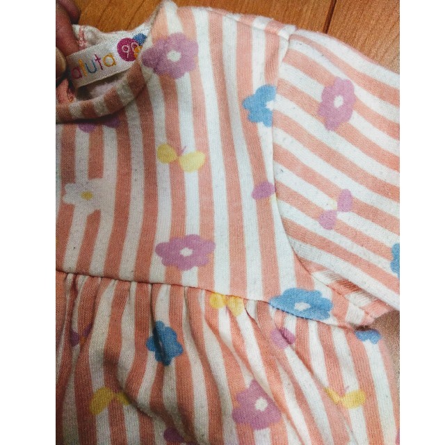 futafuta(フタフタ)のchii様専用　futafuta 花柄ボーダートップス♡ キッズ/ベビー/マタニティのキッズ服女の子用(90cm~)(Tシャツ/カットソー)の商品写真