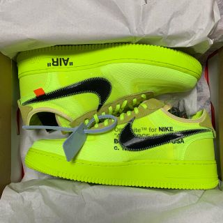 ナイキ(NIKE)の28cm nike off white air force 1 yellow(スニーカー)