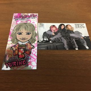 イーガールズ(E-girls)のYURINO千社札&スダンナユズユリーステッカー(ミュージシャン)