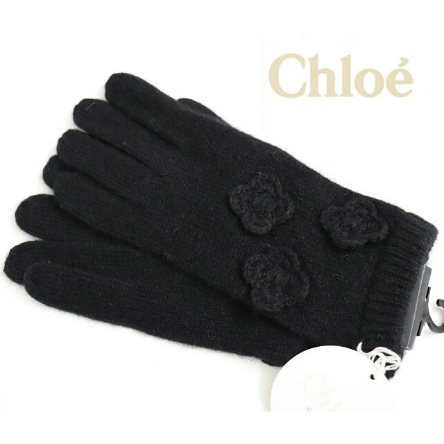 Chloe(クロエ)の❤正規品/新品タグ付き クロエ【Chloe】高級手袋【お花柄モチーフ付き】❤ レディースのファッション小物(手袋)の商品写真