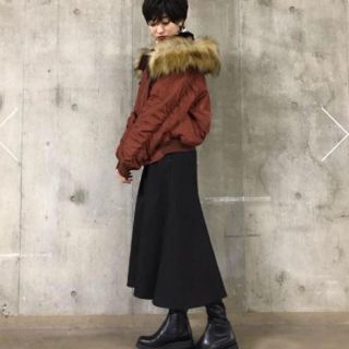 マウジー(moussy)のBELTED FLARE スカート（MOUSSY）(ロングスカート)