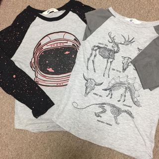 エイチアンドエム(H&M)の140サイズ ロンT二枚組み(Tシャツ/カットソー)