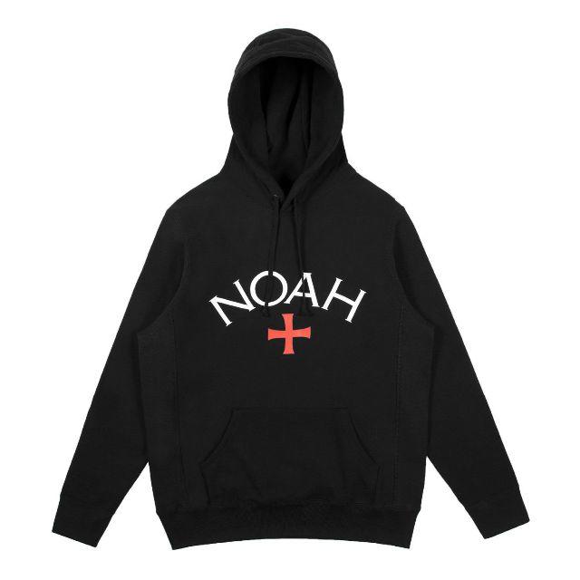 トップスnoah core logo hoodie 18aw L black