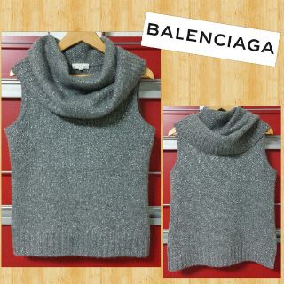 バレンシアガ(Balenciaga)のBALENCIAGA バレンシアガ ノースリーブ ニット タートルネック 38(ニット/セーター)