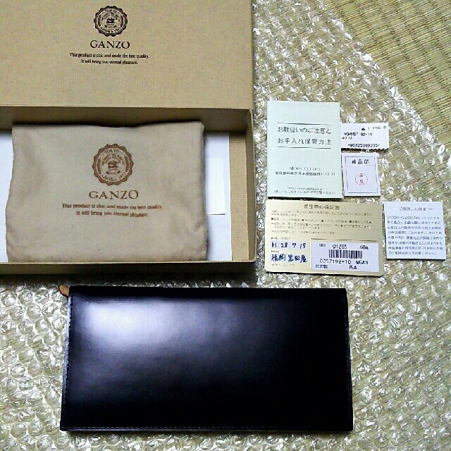 GANZO(ガンゾ)のGANZO 財布 コードバン ブラック メンズのファッション小物(長財布)の商品写真
