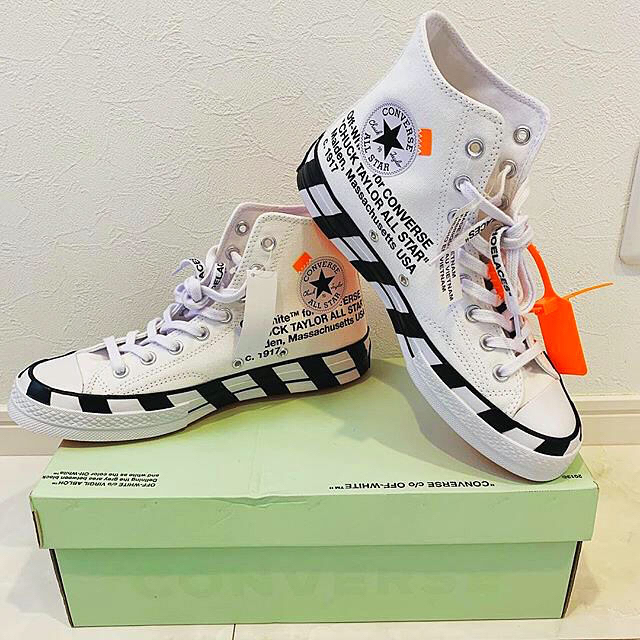 【特別訳あり特価】 OFF-WHITE - 正規品 OFF-WHITE CONVERSE CHUCK 70 ALL STAR スニーカー 【特別訳あり特価】 OFF-WHITE - 正規品 OFF-WHITE CONVERSE CHUCK 70 ALL STAR スニーカー