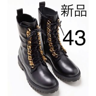 モスキーノ(MOSCHINO)の新品 希少サイズ43 H&M MOSCHINOモスキーノ チェーン ブーツ 靴(ブーツ)