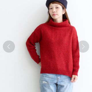 ドットアンドストライプスチャイルドウーマン(Dot&Stripes CHILDWOMAN)のカラーネップ ハイネック ニット(ニット/セーター)