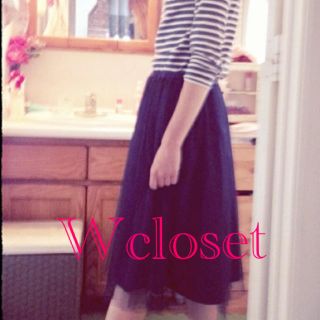 ダブルクローゼット(w closet)のw closet チュールスカート(ひざ丈スカート)