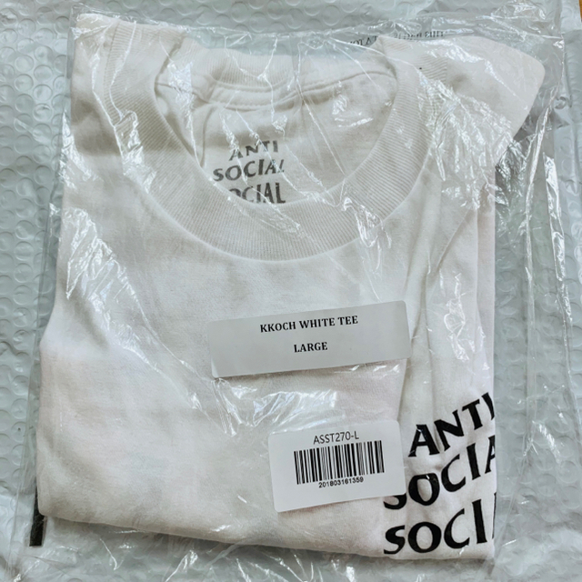 ANTI(アンチ)のanti social social club Kkoch T Lサイズ 新品 メンズのトップス(Tシャツ/カットソー(半袖/袖なし))の商品写真