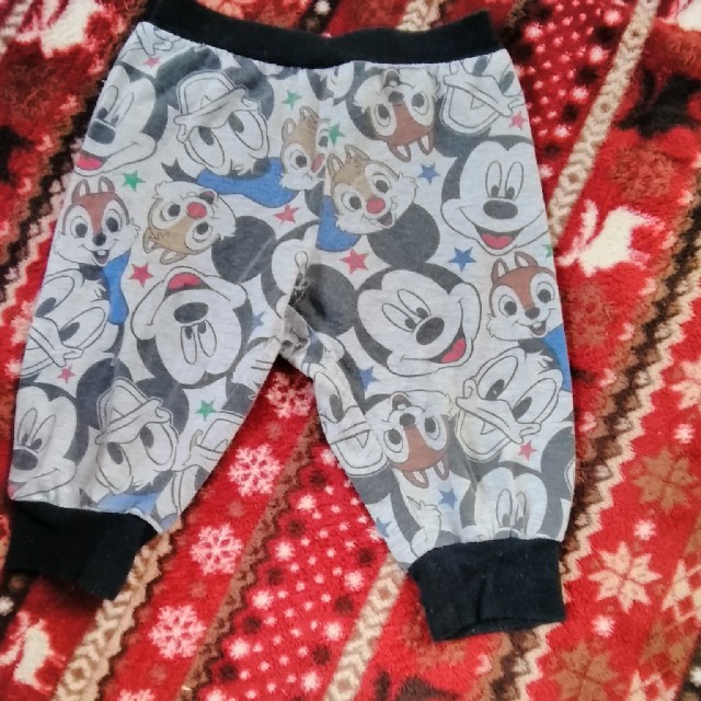 Disney(ディズニー)の中古　ベビー　パンツ　Tシャツ生地　サイズ90　ミッキー キッズ/ベビー/マタニティのキッズ服男の子用(90cm~)(パンツ/スパッツ)の商品写真